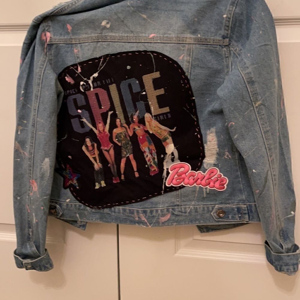 Custom Spice Girls Denim Jacker XS